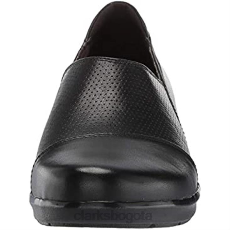 Clarks 0DX8L1358 mocasines Hope Porter para mujer de cuero negro clarks mujer cuero negro