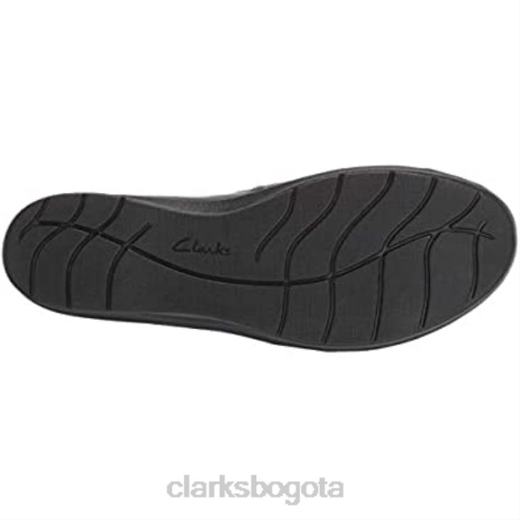 Clarks 0DX8L1358 mocasines Hope Porter para mujer de cuero negro clarks mujer cuero negro