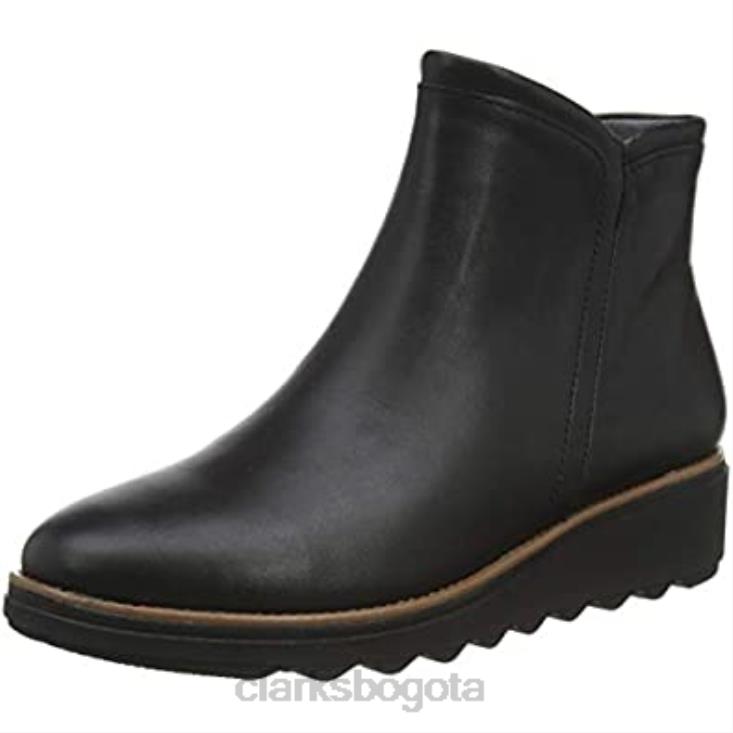Clarks 0DX8L1365 botín sharon heights mujer clarks cuero negro mujer cuero negro
