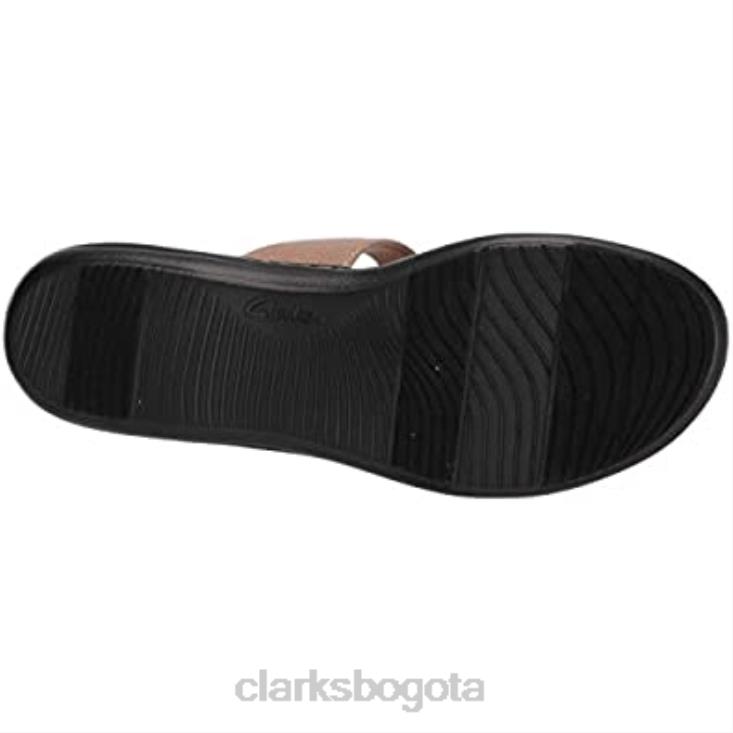 Clarks 0DX8L1366 sandalia plana mujer laurieann judi arena polipiel combi clarks mujer combi piel sintética arena