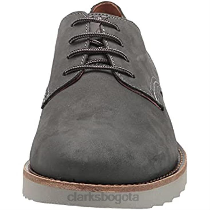 Clarks 0DX8L1367 hombre fallhill plaoxford clarks nubuck gris hombres nubuck gris