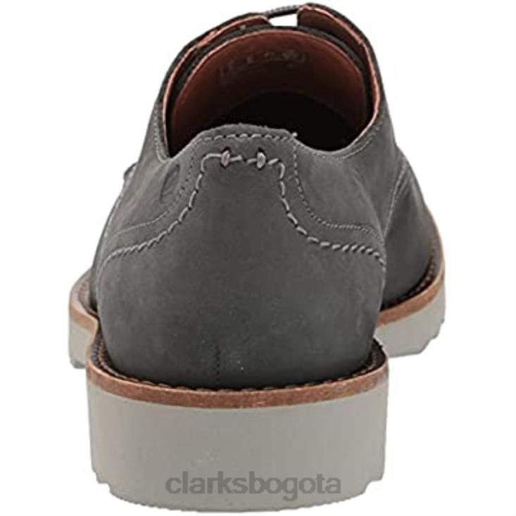 Clarks 0DX8L1367 hombre fallhill plaoxford clarks nubuck gris hombres nubuck gris
