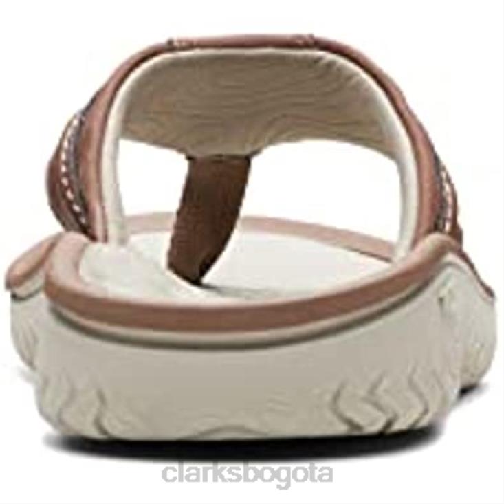 Clarks 0DX8L1372 clarks chanclas wesley post color canela sintético para hombre hombres bronceado sintético