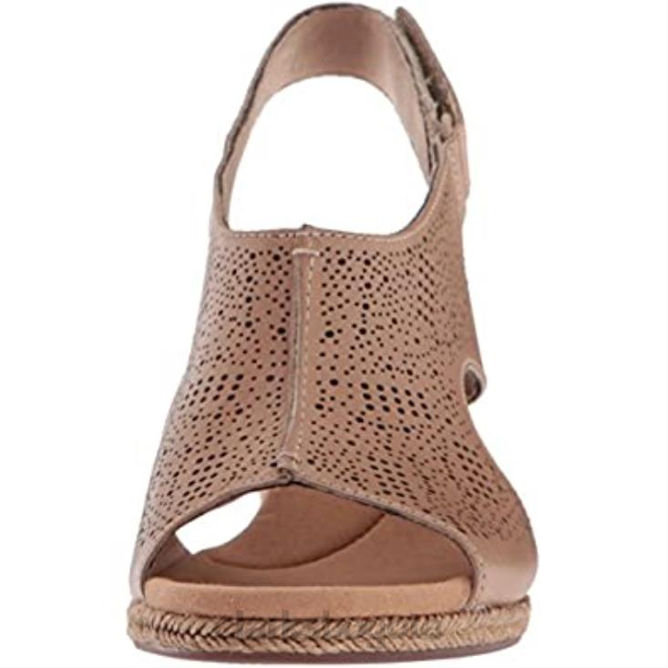 Clarks 0DX8L1373 mujer lafley rosen plataforma clarks arena cuero mujer cuero arena