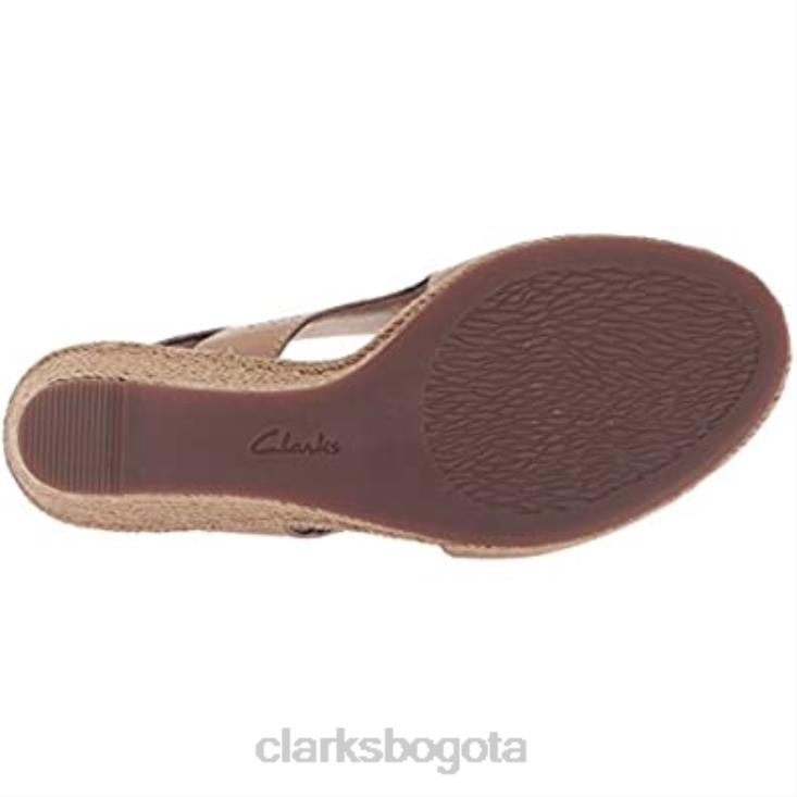 Clarks 0DX8L1373 mujer lafley rosen plataforma clarks arena cuero mujer cuero arena