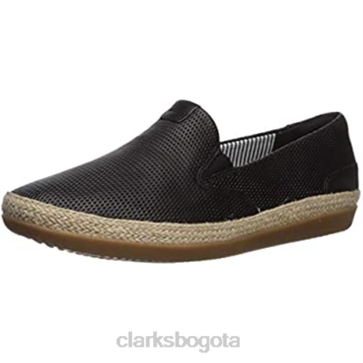 Clarks 0DX8L138 Mocasín Clarks mujer danelly iris plano piel negro mujer cuero negro