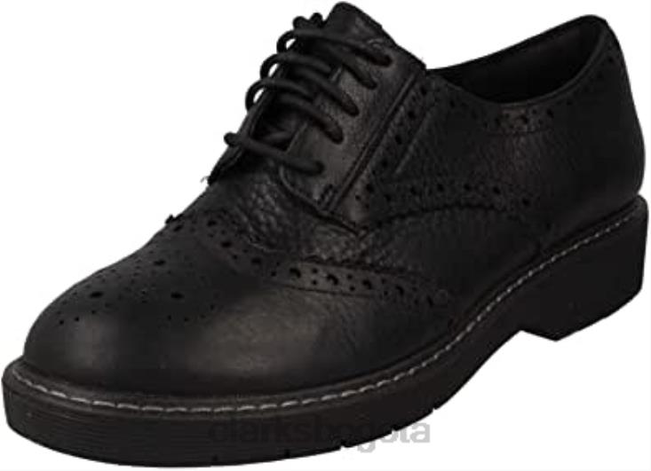 Clarks 0DX8L1384 Oxfords Clarks Witcombe Dawn para mujer negros mujer negro