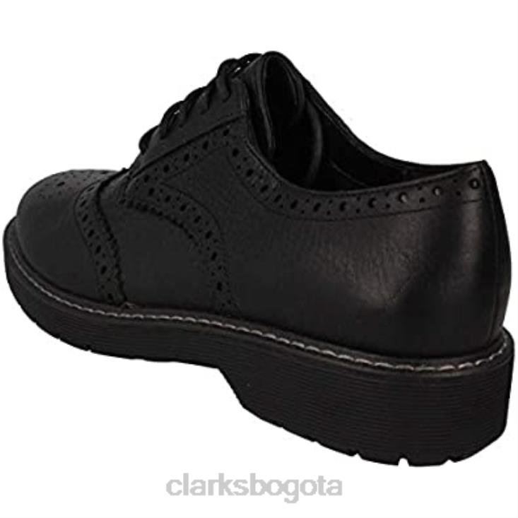 Clarks 0DX8L1384 Oxfords Clarks Witcombe Dawn para mujer negros mujer negro