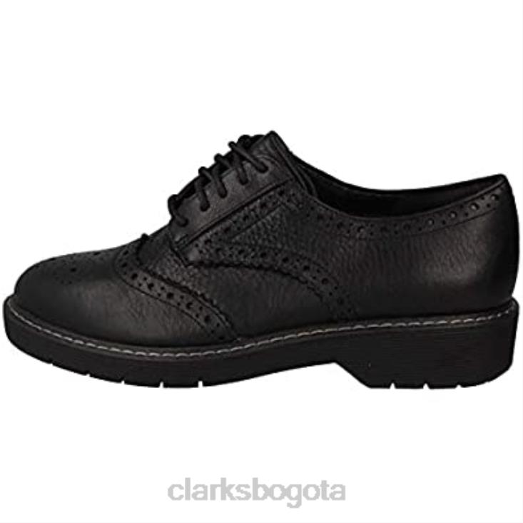 Clarks 0DX8L1384 Oxfords Clarks Witcombe Dawn para mujer negros mujer negro