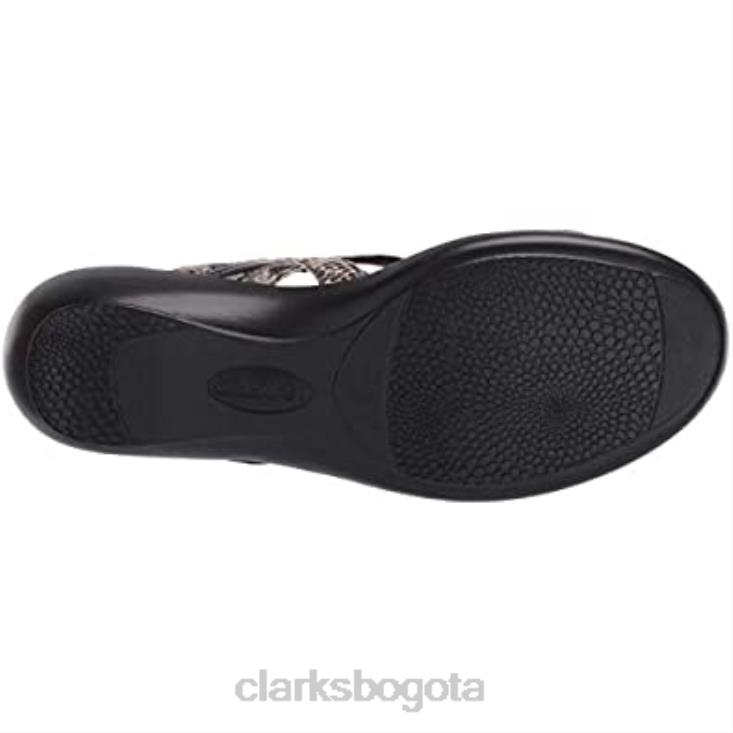 Clarks 0DX8L1399 sandalia sonar pioneer mujer clarks taupe serpiente sintetica combi mujer