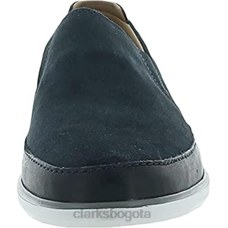 Clarks 0DX8L14 bratton step arena oscura ante/cuero combi marino combi clarks unisexo combinado azul marino