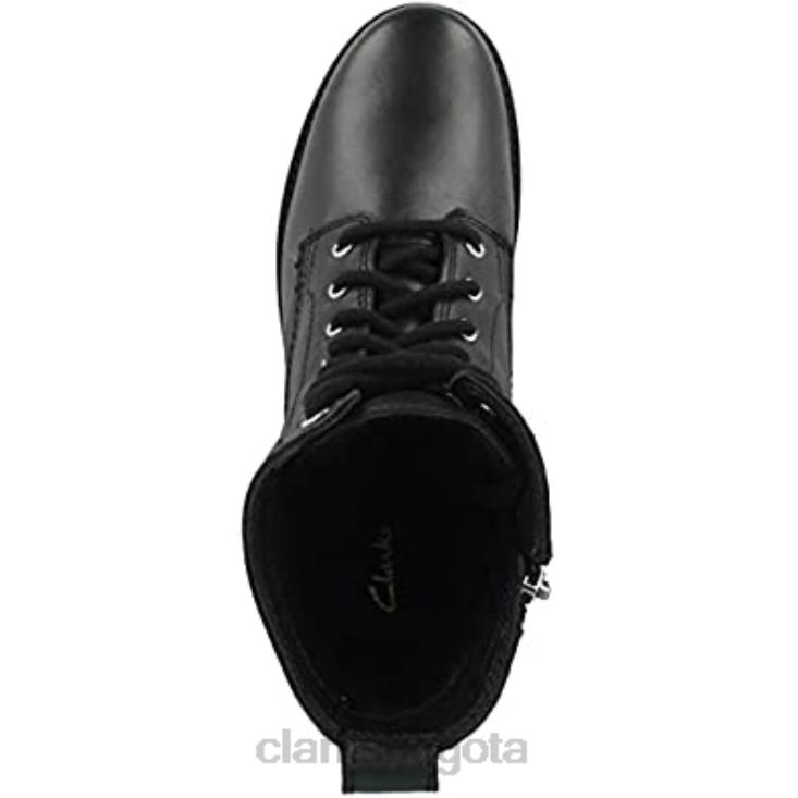 Clarks 0DX8L140 Botines con cordones de mujer orianna hi de piel metalizada clarks mujer cuero metalizado