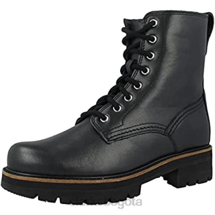 Clarks 0DX8L140 Botines con cordones de mujer orianna hi de piel metalizada clarks mujer cuero metalizado