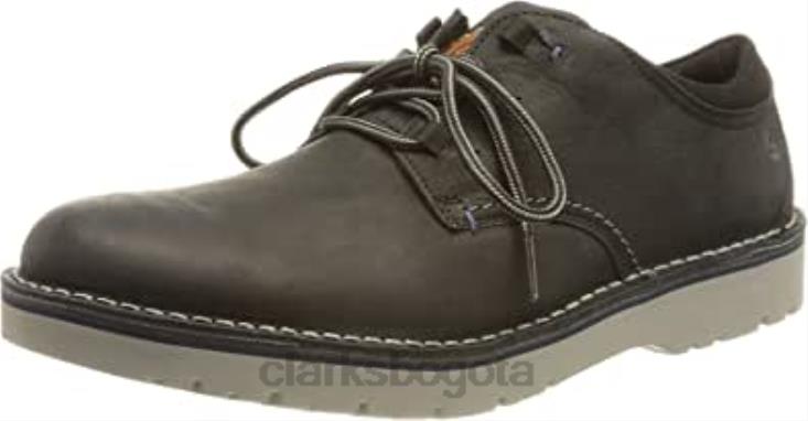 Clarks 0DX8L1402 Clarks Eastford Low Oxford de cuero negro para hombre hombres cuero negro