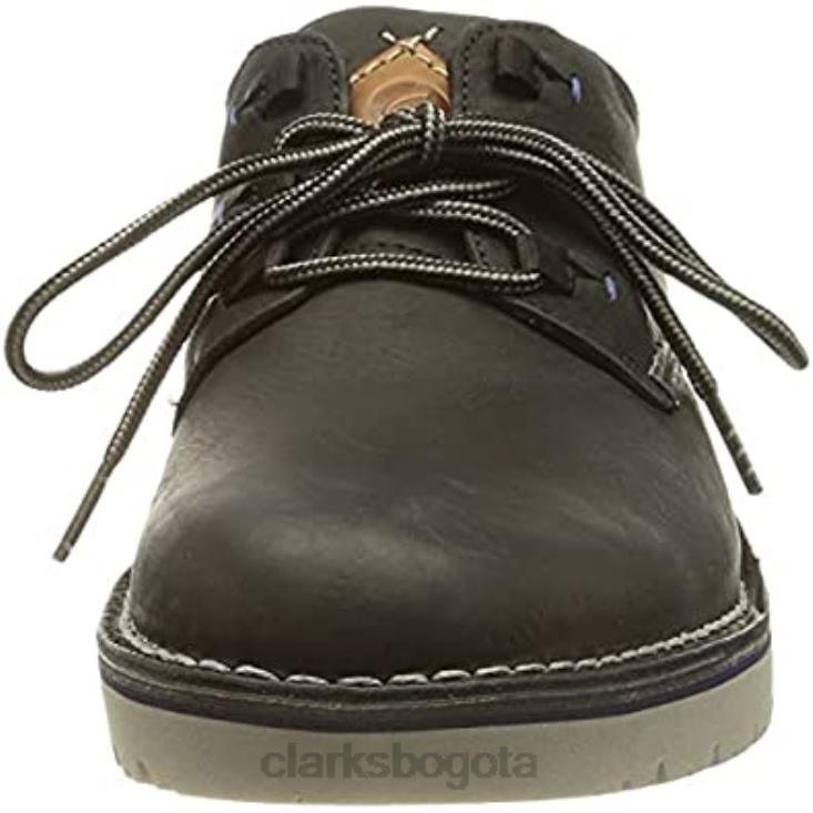 Clarks 0DX8L1402 Clarks Eastford Low Oxford de cuero negro para hombre hombres cuero negro