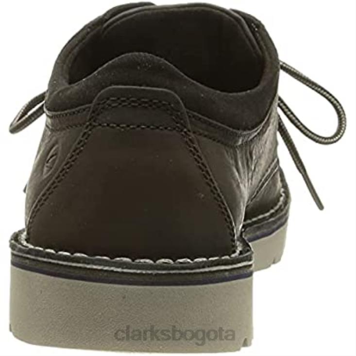 Clarks 0DX8L1402 Clarks Eastford Low Oxford de cuero negro para hombre hombres cuero negro