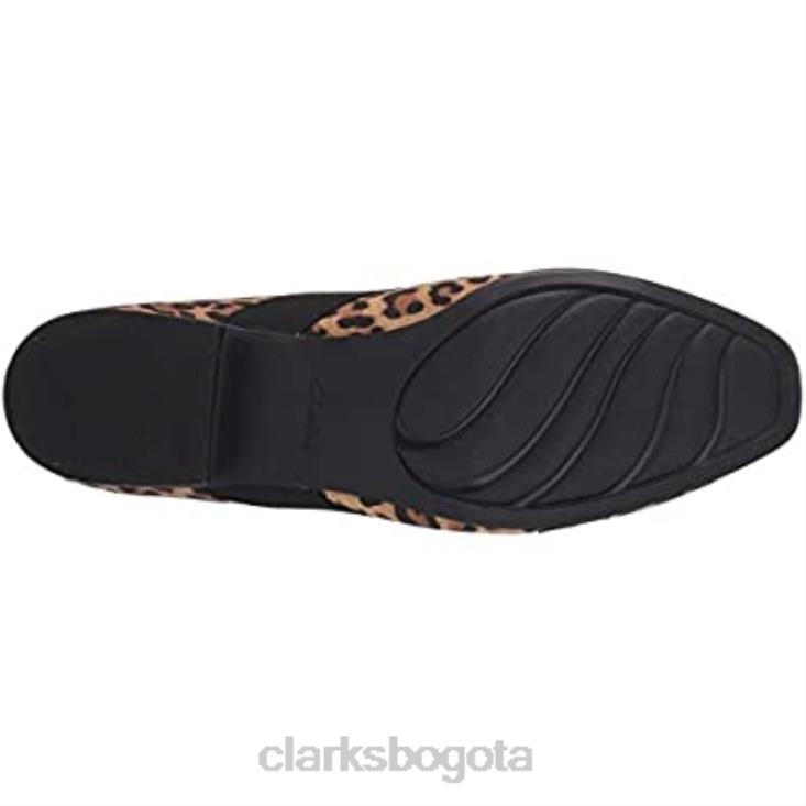 Clarks 0DX8L1405 mocasines clarks juliet dahlia de ante de leopardo tostado para mujer mujer gamuza de leopardo bronceado