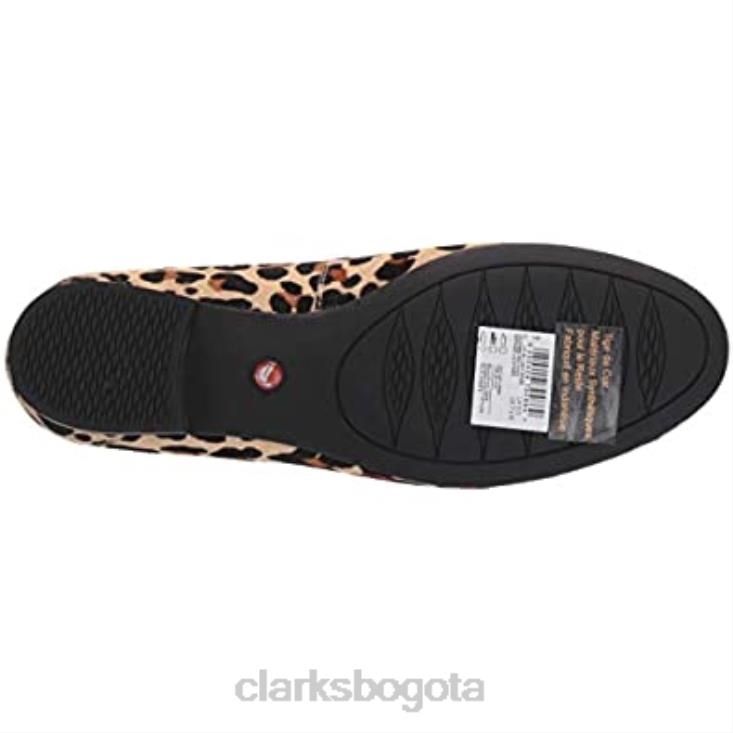 Clarks 0DX8L1408 mocasines clarks un blush easy de cuero con pelo de leopardo po ny para mujer mujer cuero de pelo de caballo de leopardo
