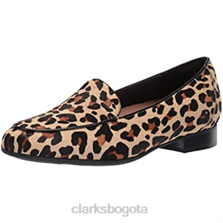 Clarks 0DX8L1409 mocasines clarks leopardo po ny hair de cuero para niña un blush facilidad niños cuero de pelo de caballo de leopardo