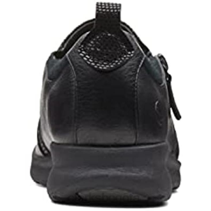 Clarks 0DX8L1411 Mocasines clarks un adorn con cremallera para mujer en negro mujer negro