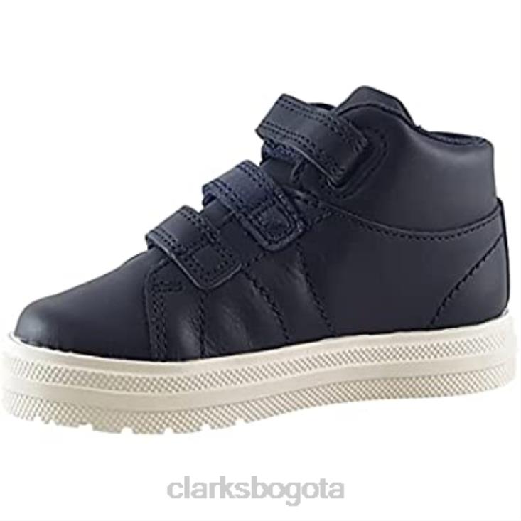 Clarks 0DX8L143 botas de cuero nova fun niño azul oscuro clarks niños