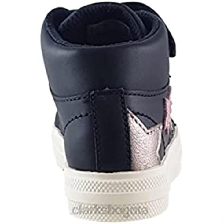 Clarks 0DX8L143 botas de cuero nova fun niño azul oscuro clarks niños