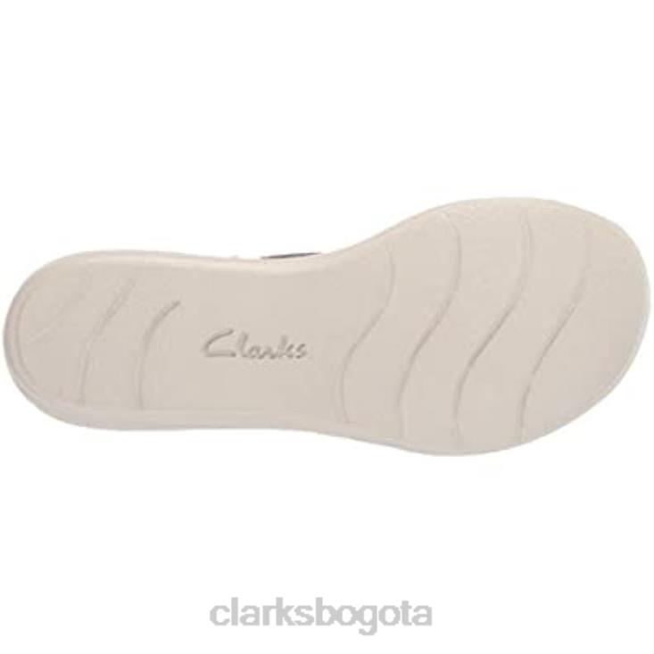 Clarks 0DX8L1430 sandalia leisa joy mujer peltre metalizado piel textil clarks mujer textil de cuero metalizado peltre