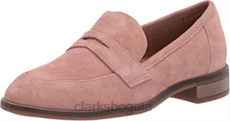 Clarks 0DX8L1432 mocasines clarks trish rose de gamuza rosa para mujer mujer gamuza rosa