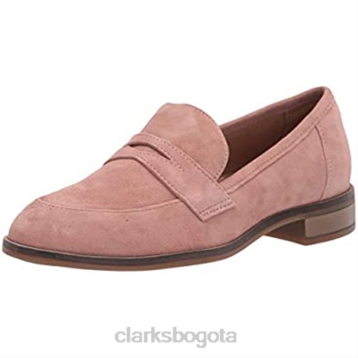 Clarks 0DX8L1432 mocasines clarks trish rose de gamuza rosa para mujer mujer gamuza rosa