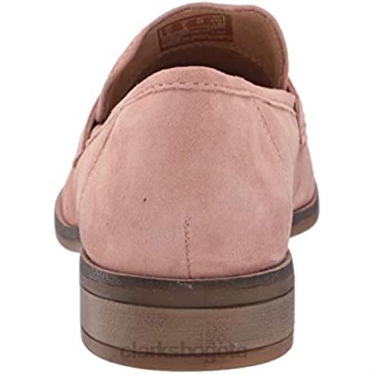 Clarks 0DX8L1432 mocasines clarks trish rose de gamuza rosa para mujer mujer gamuza rosa