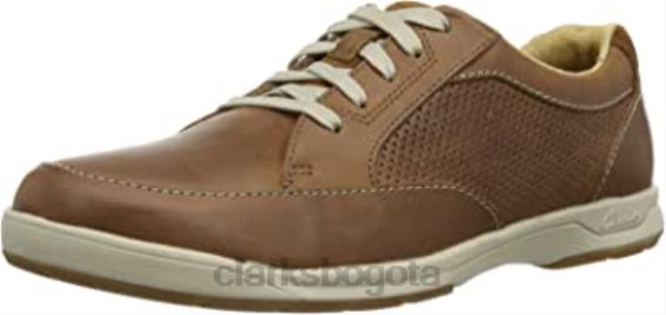 Clarks 0DX8L1433 Clarks Stafford Park5 Derby de cuero marrón tostado para hombre hombres cuero marrón tostado