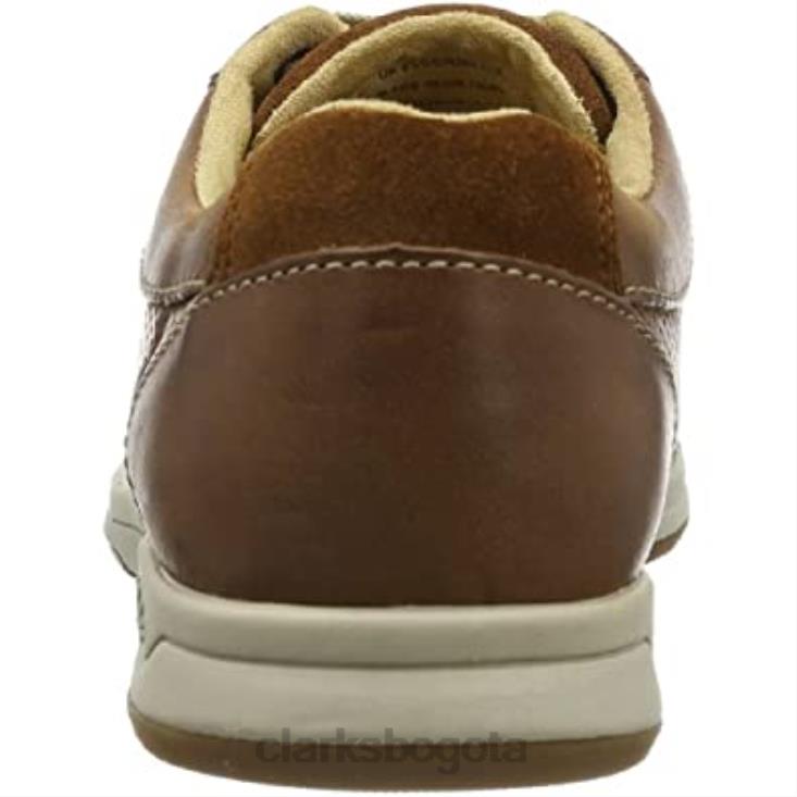 Clarks 0DX8L1433 Clarks Stafford Park5 Derby de cuero marrón tostado para hombre hombres cuero marrón tostado