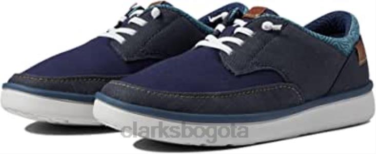 Clarks 0DX8L1434 Zapatilla clarks cantal low para hombre azul marino combi hombres combinado azul marino