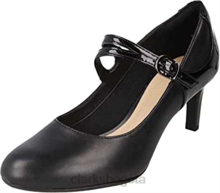 Clarks 0DX8L1437 bailarina reece zapatos de cuero negro clarks negro unisexo negro