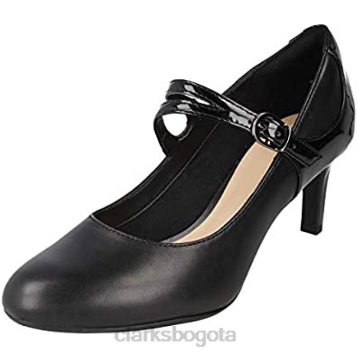 Clarks 0DX8L1437 bailarina reece zapatos de cuero negro clarks negro unisexo negro