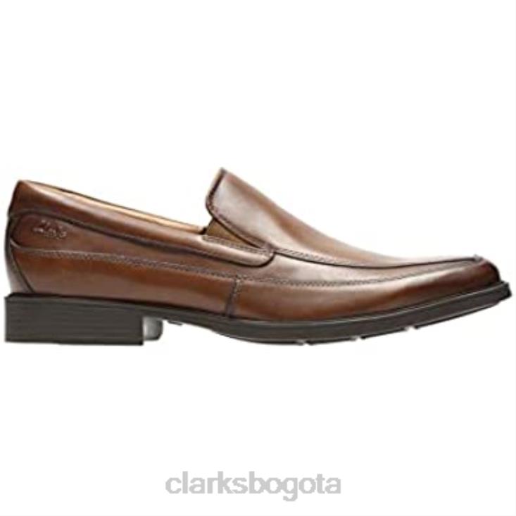 Clarks 0DX8L1445 mocasín tilden free para hombre clarks marrón cuero tostado oscuro hombres cuero marrón oscuro