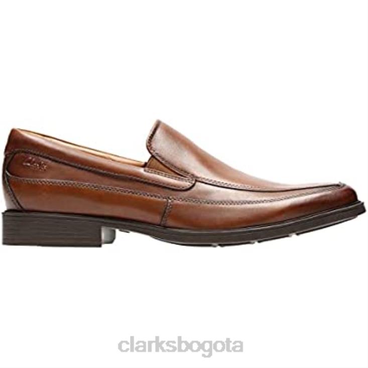 Clarks 0DX8L1445 mocasín tilden free para hombre clarks marrón cuero tostado oscuro hombres cuero marrón oscuro