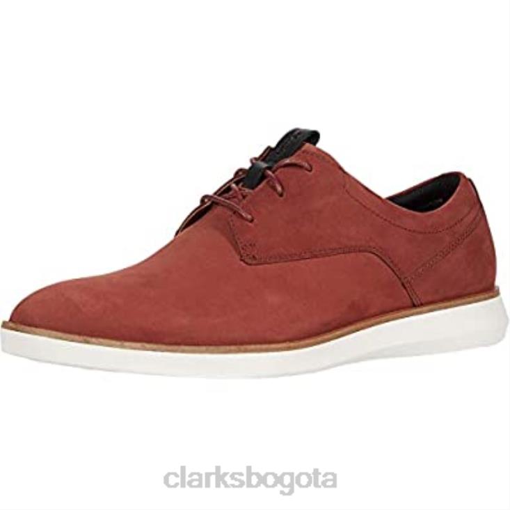 Clarks 0DX8L1446 Zapatilla de deporte de encaje Banwell para hombre de nobuk rojo clarks hombres nubuck rojo