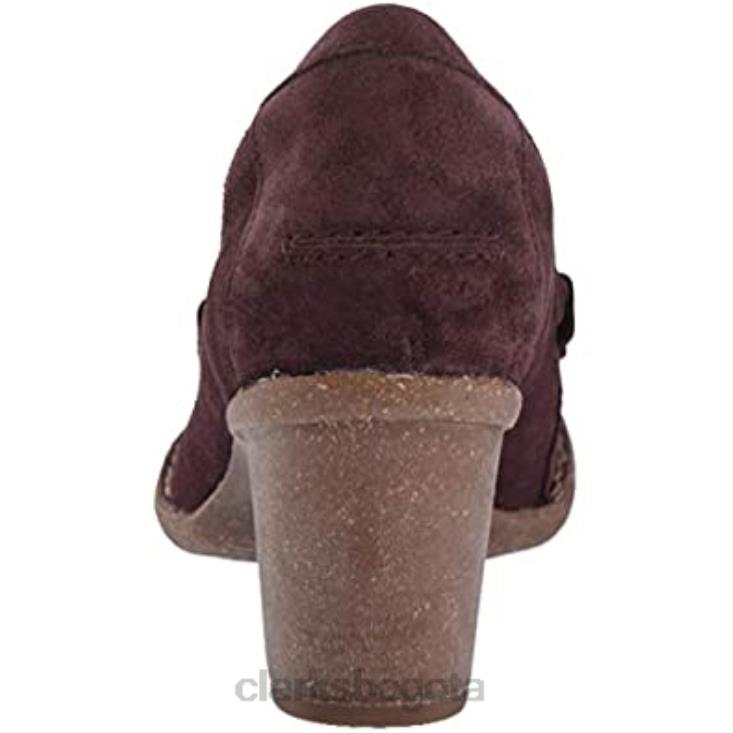 Clarks 0DX8L1449 clarks berenjena gamuza mujer carleta belle mujer ante berenjena