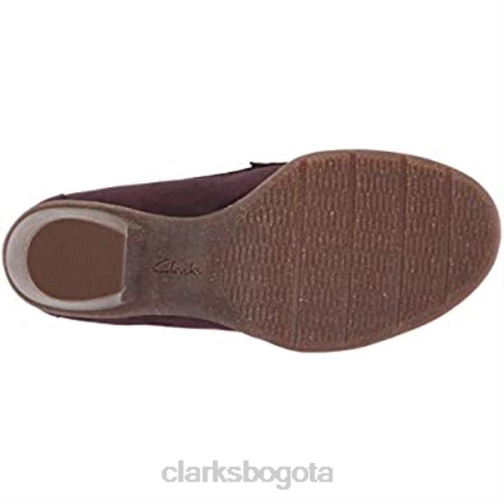 Clarks 0DX8L1449 clarks berenjena gamuza mujer carleta belle mujer ante berenjena
