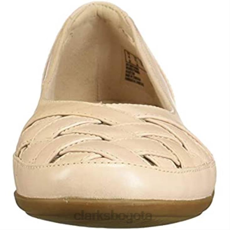 Clarks 0DX8L1452 Mocasines Gracelmaze de mujer de piel rosa rubor planos Clarks mujer cuero rosa rubor