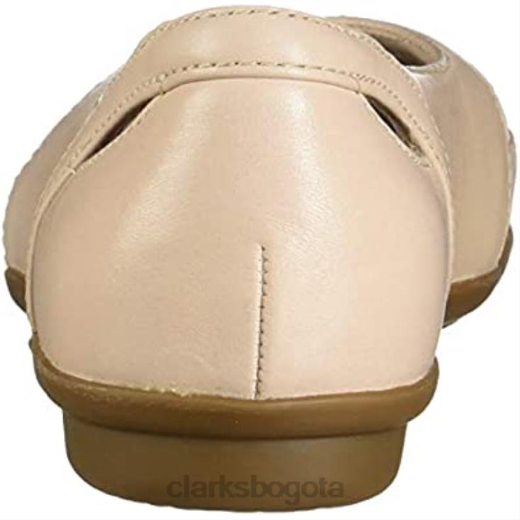 Clarks 0DX8L1452 Mocasines Gracelmaze de mujer de piel rosa rubor planos Clarks mujer cuero rosa rubor