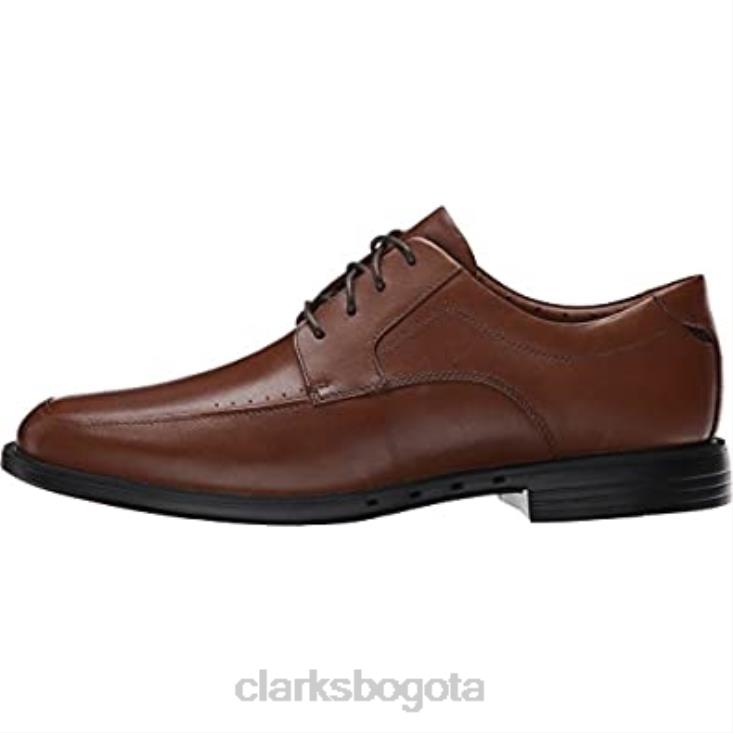Clarks 0DX8L1456 Zapatos Oxford Clarks Un Bizley View de cuero tostado para hombre hombres