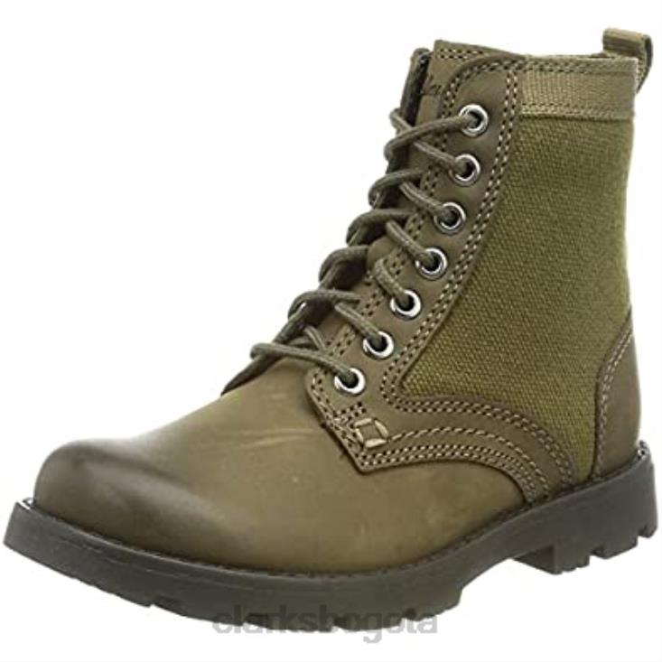 Clarks 0DX8L1458 Botas clarks heath chard t de media pantorrilla para niño de cuero caqui niños cuero caqui