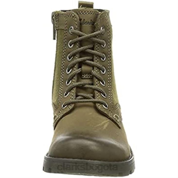 Clarks 0DX8L1458 Botas clarks heath chard t de media pantorrilla para niño de cuero caqui niños cuero caqui