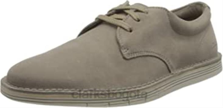 Clarks 0DX8L1459 Zapatilla clarks forge vibe de gamuza color piedra para hombre hombres gamuza piedra
