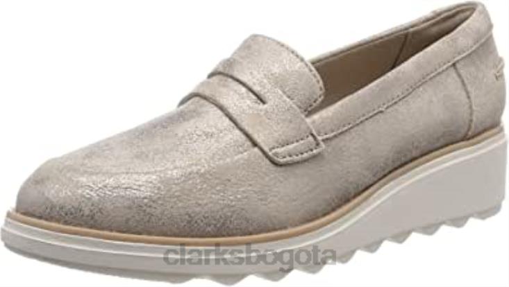 Clarks 0DX8L1462 mocasines sharon ranch pen ny para mujer peltre beige clarks mujer peltre beige