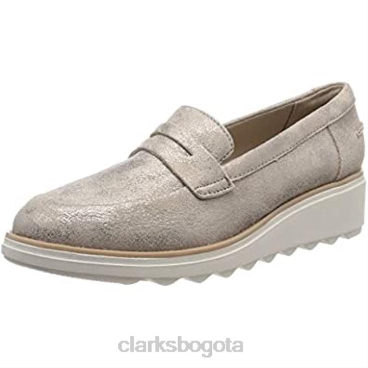 Clarks 0DX8L1462 mocasines sharon ranch pen ny para mujer peltre beige clarks mujer peltre beige