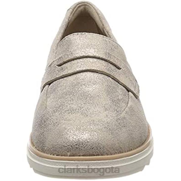Clarks 0DX8L1462 mocasines sharon ranch pen ny para mujer peltre beige clarks mujer peltre beige