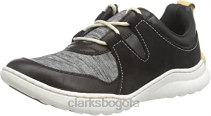 Clarks 0DX8L1463 zapatilla de encaje teagan para mujer clarks negro mujer negro